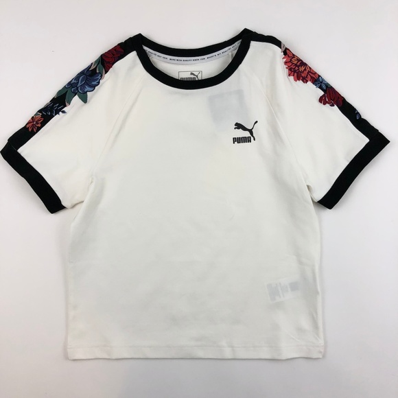Puma Tops - Puma Embellished T7 Shirt Women's White L